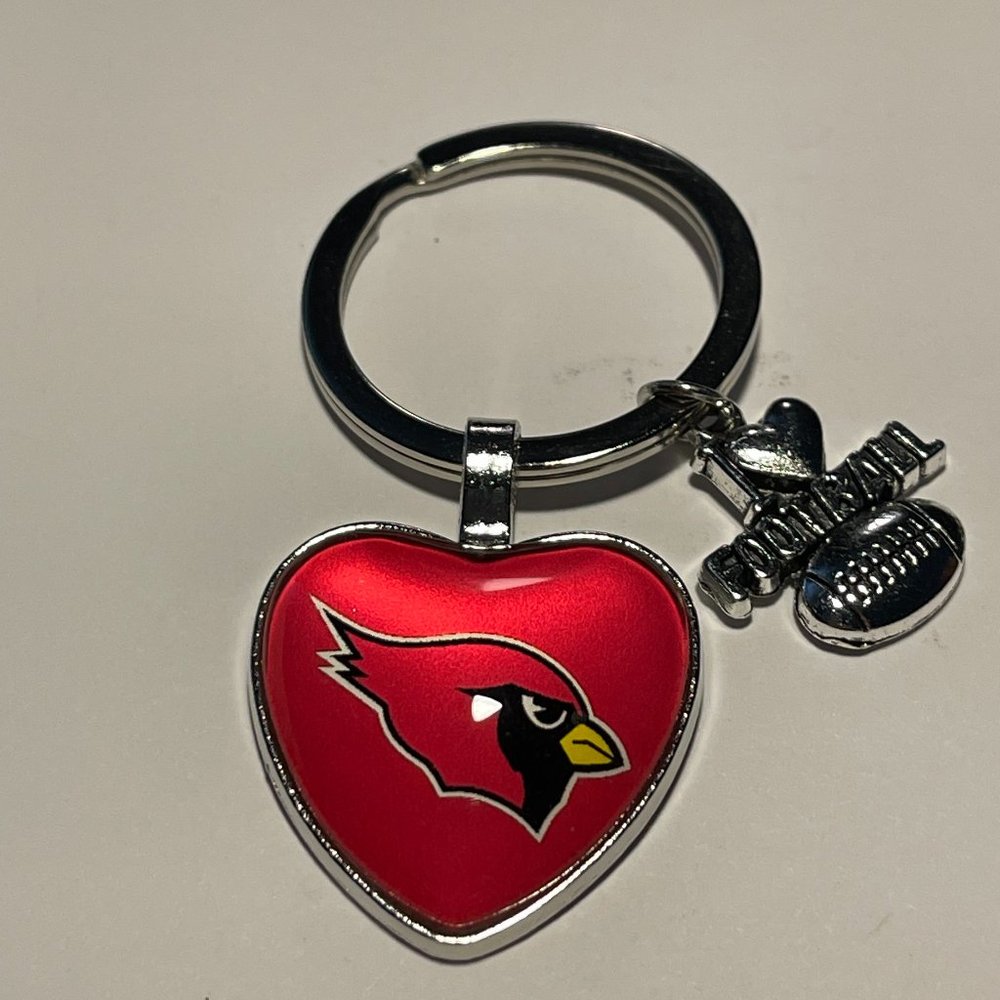 ARIZONA CARDINALS NFL I Love Football Key Ring !!!NEW!!!